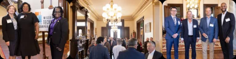 Entrepreneurs and partners at an MTC reception